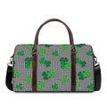 Shamrocks Houndstooth Pattern Print Duffel Bag
