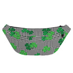Shamrocks Houndstooth Pattern Print Fanny Pack