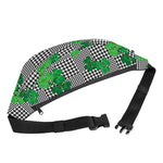 Shamrocks Houndstooth Pattern Print Fanny Pack