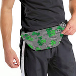 Shamrocks Houndstooth Pattern Print Fanny Pack