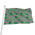 Shamrocks Houndstooth Pattern Print Flag