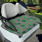 Shamrocks Houndstooth Pattern Print Golf Cart Seat Cover