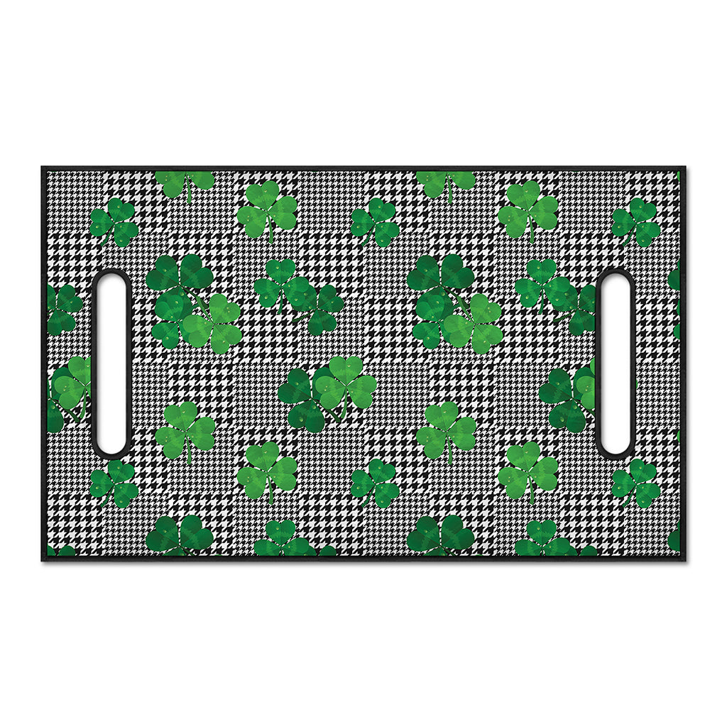 Shamrocks Houndstooth Pattern Print Golf Cart Seat Cover