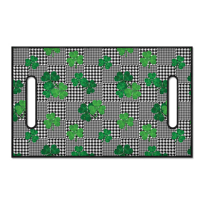 Shamrocks Houndstooth Pattern Print Golf Cart Seat Cover