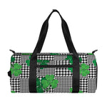 Shamrocks Houndstooth Pattern Print Gym Bag