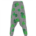 Shamrocks Houndstooth Pattern Print Hammer Pants