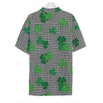 Shamrocks Houndstooth Pattern Print Hawaiian Shirt
