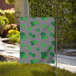 Shamrocks Houndstooth Pattern Print House Flag