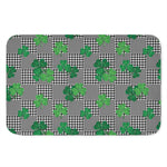 Shamrocks Houndstooth Pattern Print Indoor Door Mat