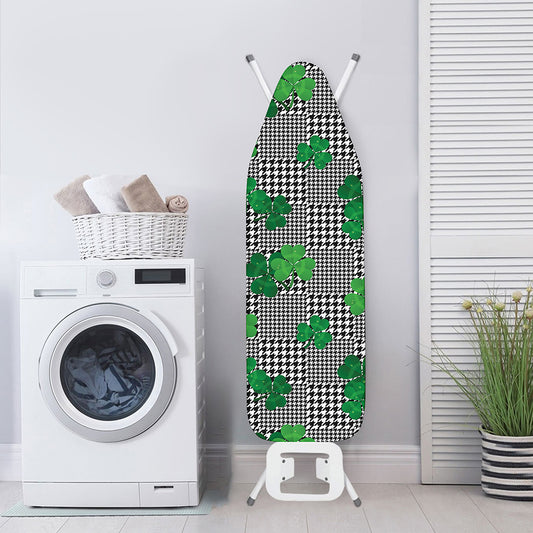 Shamrocks Houndstooth Pattern Print Ironing Board Cover