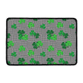 Shamrocks Houndstooth Pattern Print Kitchen Mat