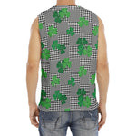 Shamrocks Houndstooth Pattern Print Men's Fitness Tank Top