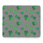 Shamrocks Houndstooth Pattern Print Mouse Pad