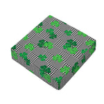 Shamrocks Houndstooth Pattern Print Outdoor Seat Cushion Cover