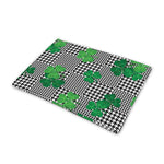 Shamrocks Houndstooth Pattern Print Pet Cooling Mat Cover