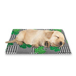 Shamrocks Houndstooth Pattern Print Pet Cooling Mat Cover