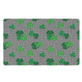 Shamrocks Houndstooth Pattern Print Polyester Doormat