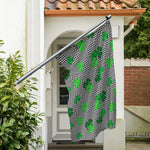 Shamrocks Houndstooth Pattern Print Polyester Flag