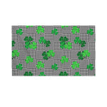 Shamrocks Houndstooth Pattern Print Polyester Flag