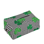 Shamrocks Houndstooth Pattern Print Rectangle Tissue Box Cover