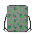 Shamrocks Houndstooth Pattern Print Rectangular Crossbody Bag