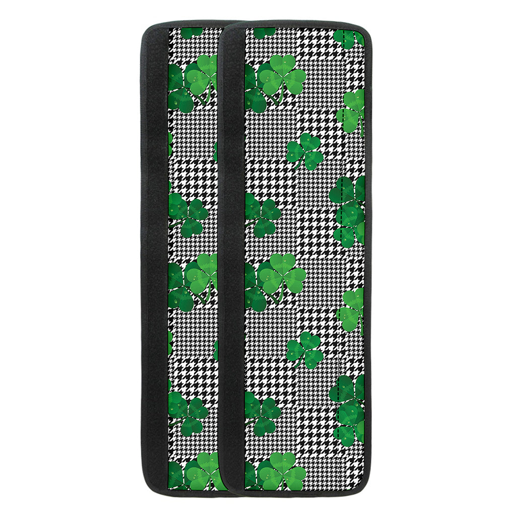 Shamrocks Houndstooth Pattern Print Refrigerator Handle Covers