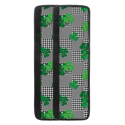 Shamrocks Houndstooth Pattern Print Refrigerator Handle Covers