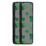 Shamrocks Houndstooth Pattern Print Refrigerator Handle Covers