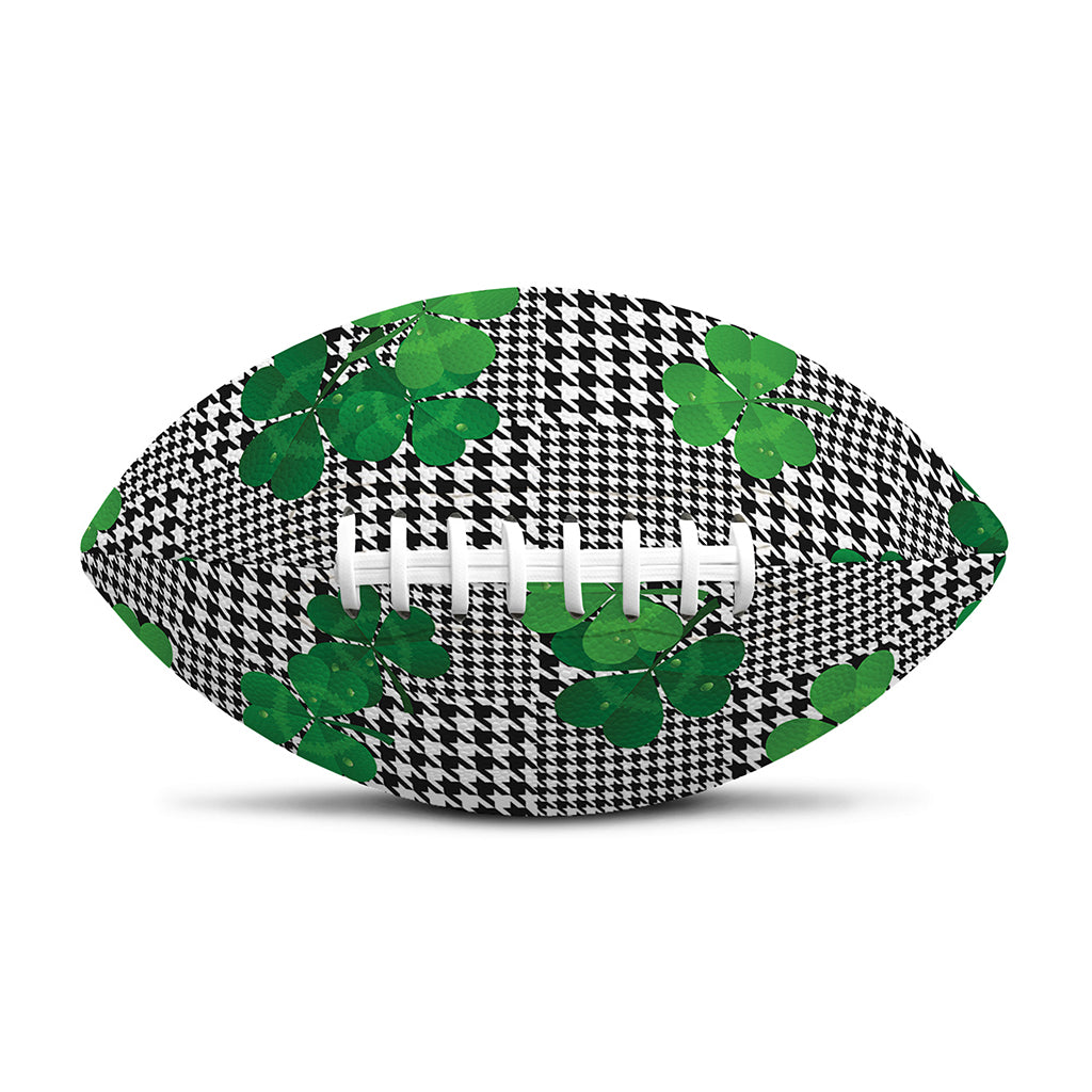 Shamrocks Houndstooth Pattern Print Rugby Ball