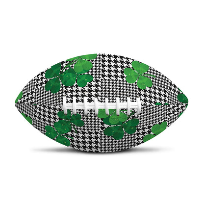 Shamrocks Houndstooth Pattern Print Rugby Ball