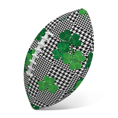 Shamrocks Houndstooth Pattern Print Rugby Ball