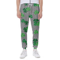Shamrocks Houndstooth Pattern Print Joggers