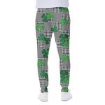 Shamrocks Houndstooth Pattern Print Scuba Joggers