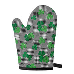 Shamrocks Houndstooth Pattern Print Single Oven Mitt