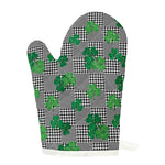 Shamrocks Houndstooth Pattern Print Single Oven Mitt