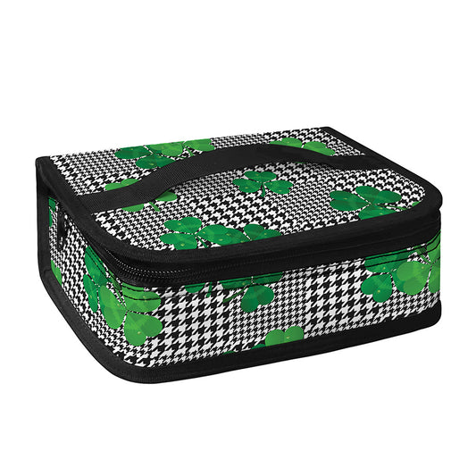 Shamrocks Houndstooth Pattern Print Small Lunch Bag