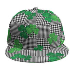 Shamrocks Houndstooth Pattern Print Snapback Cap