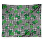 Shamrocks Houndstooth Pattern Print Tapestry