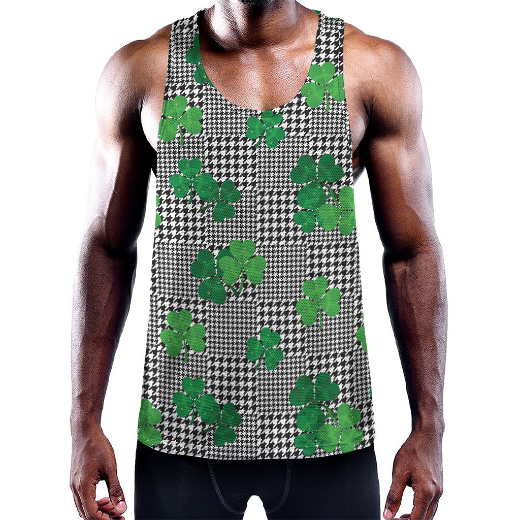 Shamrocks Houndstooth Pattern Print Training Tank Top