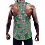 Shamrocks Houndstooth Pattern Print Training Tank Top