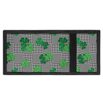 Shamrocks Houndstooth Pattern Print Trifold Wallet