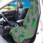 Shamrocks Houndstooth Pattern Print Waterproof Car Seat Cover