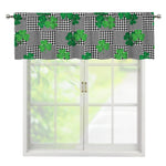 Shamrocks Houndstooth Pattern Print Window Valance