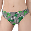 Shamrocks Houndstooth Pattern Print Women's Panties