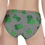 Shamrocks Houndstooth Pattern Print Women's Panties