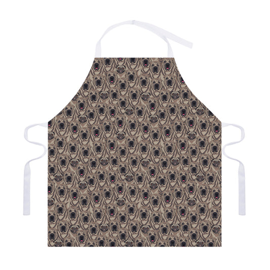 Shar Pei And Pug Pattern Print Adjustable Apron