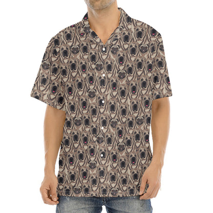 Shar Pei And Pug Pattern Print Aloha Shirt