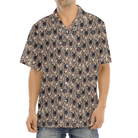 Shar Pei And Pug Pattern Print Aloha Shirt