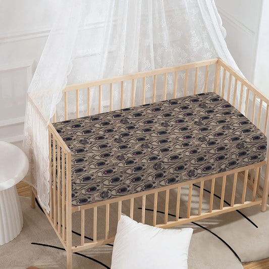 Shar Pei And Pug Pattern Print Baby Crib Sheet