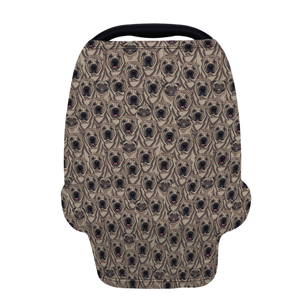 Shar Pei And Pug Pattern Print Baby Seat Cover